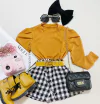 Short saia xadrez
