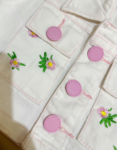 Conjunto Jeans bordado Flor - comprar online