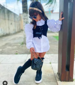 Chemise com cropped Lara - comprar online