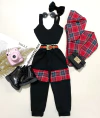 Conjunto 3 peças Capuz xadrez