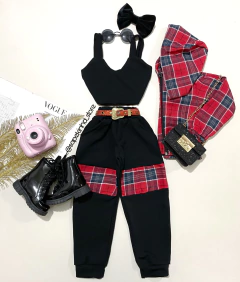 Conjunto 3 peças Capuz xadrez