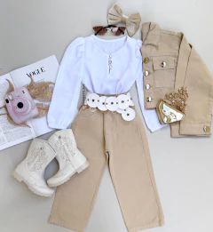 Conjunto jeans jaqueta e calça Lulu