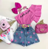 Short jeans bordado love