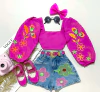 Conjunto jeans bordado Lore