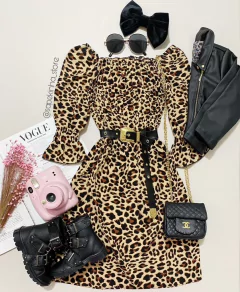 Vestido animal print