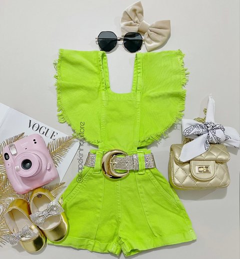 Macaquinho jeans collor Olivia