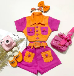 Conjunto jeans Bicolor Luiza