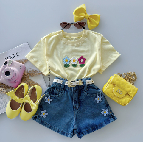 Short jeans florzinha