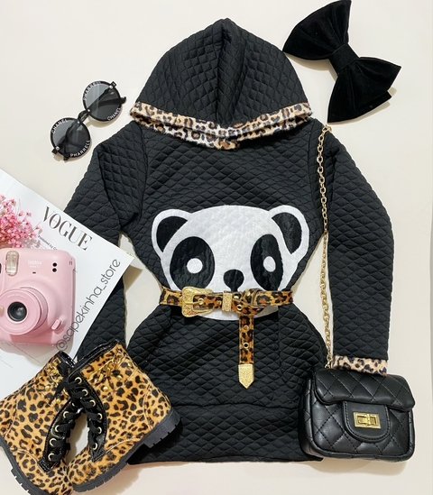 Vestido capuz panda