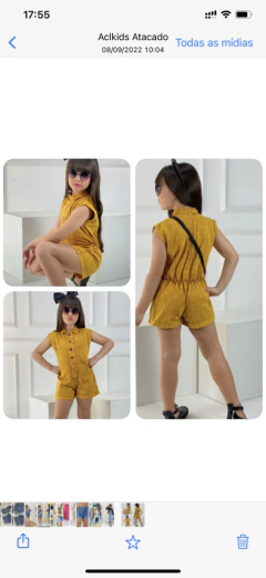 Macaquinho jeans collor estrelinha - comprar online