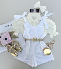 Conjunto de jardineira Lauane