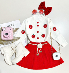 Conjunto tricô Moranguinho