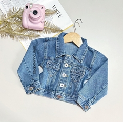 Jaqueta jeans strass