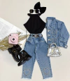 Calça jeans strass