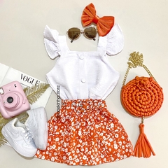 Short saia com cinto Livia