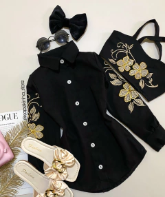 Conjunto Chemise e Cropped bordado - comprar online