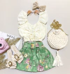 Short saia com cinto flory