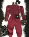 Calça jogger vinho