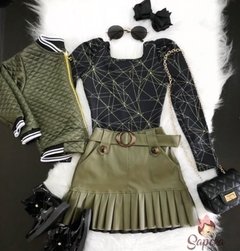 Saia courino plissada - comprar online