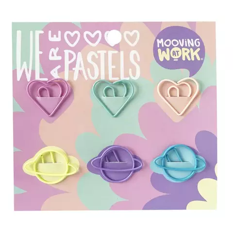 Clips con forma pastel x6 Mooving