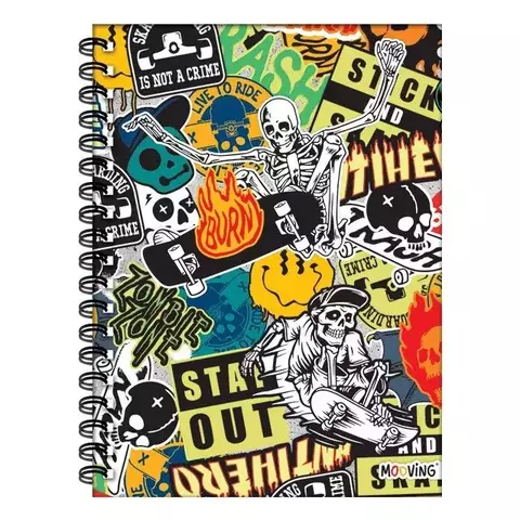 Cuaderno 16x21 espiral tapa dura 80hj - Black Mood