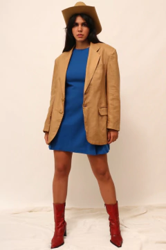Blazer 100% linho bege classico forrado - comprar online