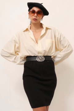 Camisa classica bege manga longa - comprar online