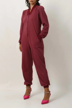 macacão vinho botões vintage vinho - loja online