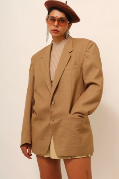 Blazer bege forrado ombreira LINEA na internet