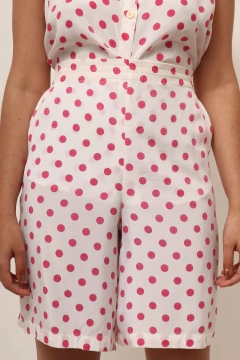 conjunto poa shorts + camisa vintage - Capichó Brechó