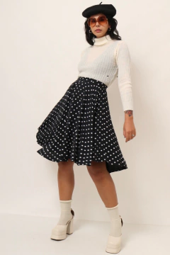 saia cintura alta poa vintage - comprar online