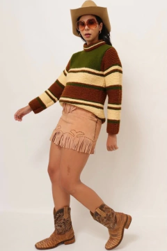 tricot listras bem grosso vintage - comprar online
