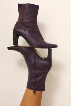 bota Bota roxa 100% couro 38