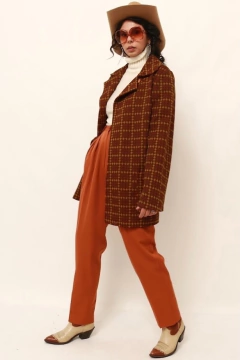 Casaco xadrez vintage hollywood 70´s - loja online