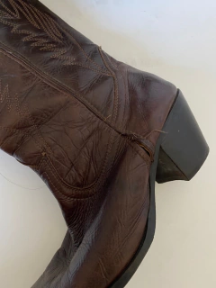 bota western marrom 39 couro vintage - comprar online