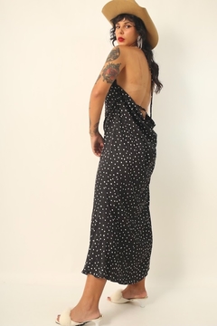 Imagem do vestido AKOB poá decote frente e costas