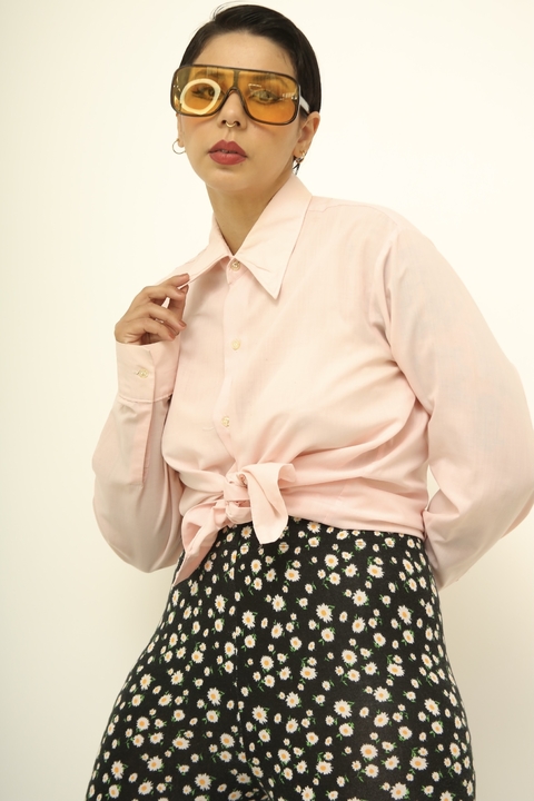 Camisa xadrez vintage manga longa