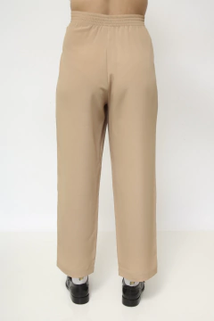 Calça bege cintura alta vintage - comprar online