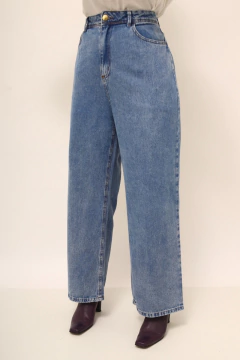 Calça jeans flare azul classica - loja online