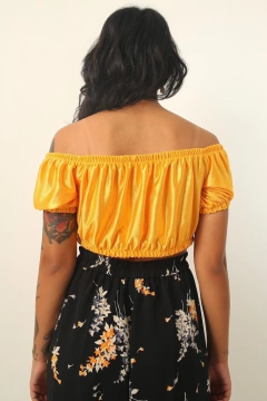 blusa top ciganinha ouro brilho - comprar online