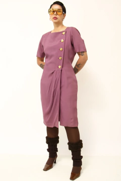 Imagem do Vestido roxo vintage forrada
