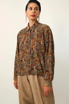 Camisa levinha estampa Barcelona vintage - Capichó Brechó