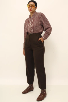 Calça marrom urso 100% lã - Capichó Brechó