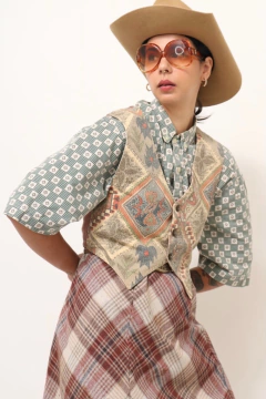 colete estampado western vintage - comprar online