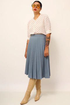 Camisa poa rosa manga princesa - loja online