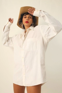 camisa branca classica longa - comprar online