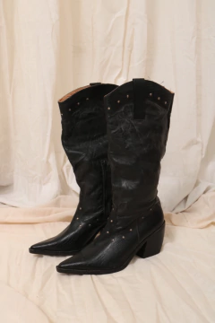 Imagem do Bota couro preta vintage 37
