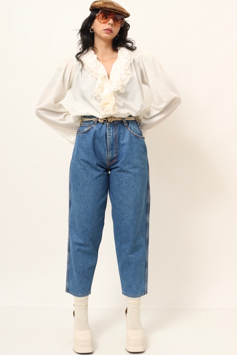 calça jeans cintura mega alta