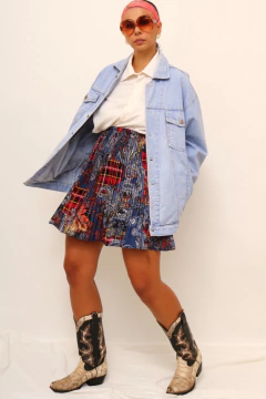 Jaqueta jeans classica azul vintage - comprar online