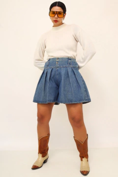Shorts cintura alta jeans